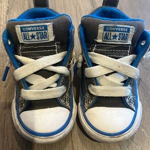 Converse all stars dark gray and blue size 4